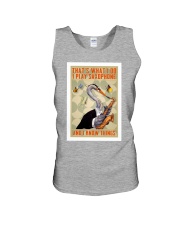 Play Saxophone and Know things Unisex Tank tile