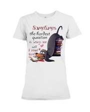 Book Which one will I read first Premium Fit Ladies Tee tile