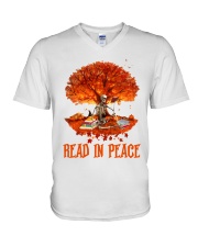 Book Read In Peace V-Neck T-Shirt tile