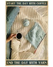Knitting Start the day with coffee 24x36 Poster front