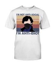 Book I'm not anti social I'm anti idiot Classic T-Shirt tile