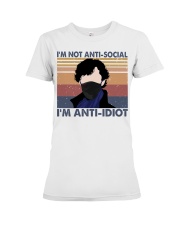 Book I'm not anti social I'm anti idiot Premium Fit Ladies Tee tile