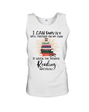 Book Reading material Unisex Tank tile
