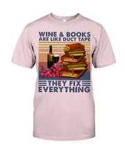 Wine and books fix everything Premium Fit Mens Tee tile