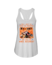 Vinyl Records Go trick or treating Ladies Flowy Tank tile