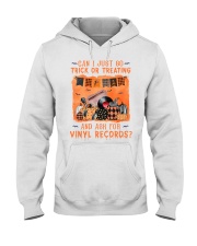 Vinyl Records Go trick or treating Hooded Sweatshirt front