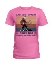 Guitar McFly's Guitar and amp repairs Ladies T-Shirt tile