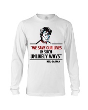 Book We save our lives in such unlikely ways Long Sleeve Tee tile