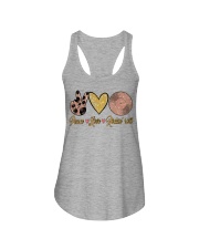 Vinyl records Peace Love Rockin' roll Ladies Flowy Tank tile