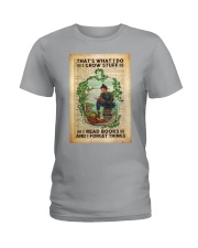 Gardening That's what I do I grow stuff Ladies T-Shirt tile