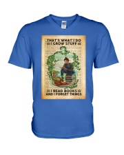 Gardening That's what I do I grow stuff V-Neck T-Shirt tile