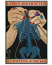 Knitting Easily distracted by knitting and skulls Vertical Poster tile