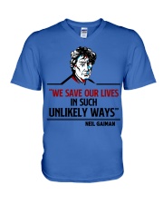 Book We save our lives in such unlikely ways V-Neck T-Shirt tile