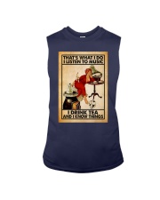 Vinyl Listen to music Drink tea Sleeveless Tee tile