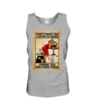 Vinyl Listen to music Drink tea Unisex Tank tile