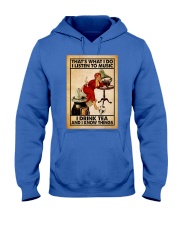 Vinyl Listen to music Drink tea Hooded Sweatshirt tile