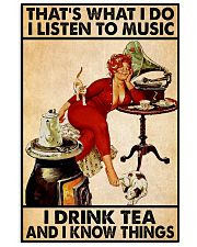 Vinyl Listen to music Drink tea Vertical Poster tile
