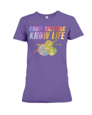 Know Knitting Know Life Premium Fit Ladies Tee tile