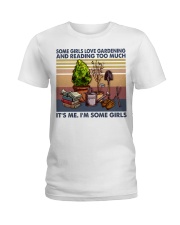 Gardening I'm some girls Ladies T-Shirt tile