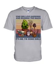 Gardening I'm some girls V-Neck T-Shirt tile