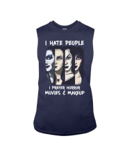 Makeup I hate people I prefer horror movies Sleeveless Tee tile