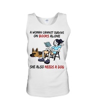 Book A woman cannot survive on books alone Unisex Tank tile