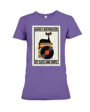 Vinyl Records and Cats Premium Fit Ladies Tee tile