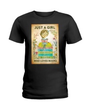 Book Just A Girl Who Loves Books Ladies T-Shirt tile