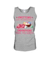 Knitting gives you endorphins Unisex Tank tile