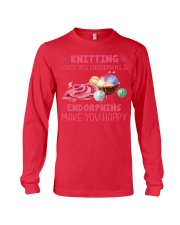 Knitting gives you endorphins Long Sleeve Tee tile