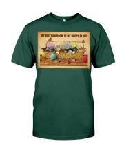 Knitting room My happy place Premium Fit Mens Tee tile