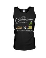 Gardening I spoiled myself Unisex Tank tile