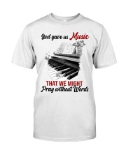 Piano God gave us music Classic T-Shirt tile