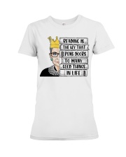 Book RBG Reading is the key Premium Fit Ladies Tee tile