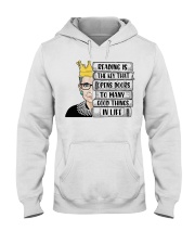 Book RBG Reading is the key Hooded Sweatshirt front