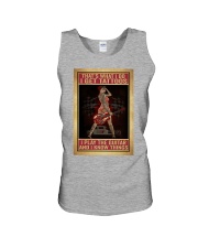 I get tatoos I play the guitar Unisex Tank tile