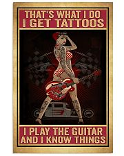 I get tatoos I play the guitar Vertical Poster tile