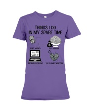 Knitting Things I do in my spare time Premium Fit Ladies Tee tile