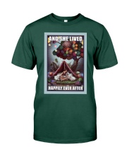 Knitting And she lived happily ever after Premium Fit Mens Tee tile