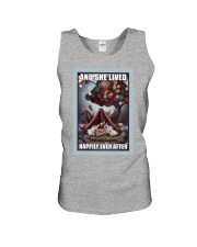 Knitting And she lived happily ever after Unisex Tank tile