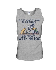 Gardening Hang out with my dog Unisex Tank tile