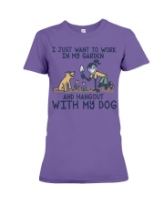 Gardening Hang out with my dog Premium Fit Ladies Tee tile