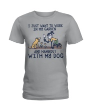 Gardening Hang out with my dog Ladies T-Shirt tile