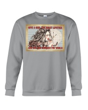 Makeup Give a girl the right lipstick Crewneck Sweatshirt tile
