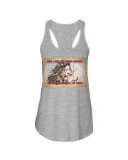 Makeup Give a girl the right lipstick Ladies Flowy Tank tile