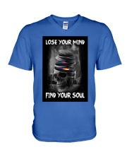 Vinyl Records Lose your mind V-Neck T-Shirt tile