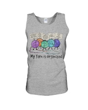 Knitting My yarn is organized Unisex Tank tile