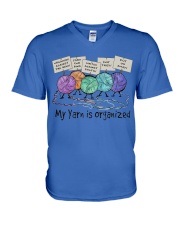 Knitting My yarn is organized V-Neck T-Shirt tile