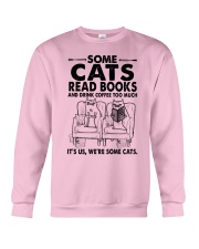 Some cats read books Crewneck Sweatshirt tile