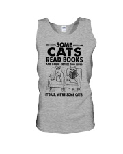Some cats read books Unisex Tank tile